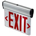 LED Emergency Exit Sign - Double Face Mirrored Edge Lit - Surface Mount - Red - Battery Backup - Fire Resistant | Topaz