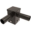 90º Top Mount Dual Tenon Adapter for 4 Inch Square Poles | 2-3/8" Slipfitter Mounting Bracket | Keystone
