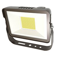 35W LED Flood Light w/ Photocell | 5,075 Lumens | Adjustable Yoke & Knuckle Mount | Selectable CCT | Bronze | Keystone Xfit
