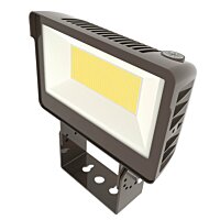 75W LED Flood Light w/ Photocell | 10,725 Lumens | Slip Fitter or Trunnion Mount | Selectable CCT | Keystone Xfit