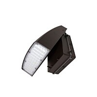 80 watt adjustable LED wall pack used for outdoor wall mounted lighting tilted upward