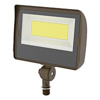 60W Floodlight w/ Photocell - 7,800 Lumens, Selectable Power & CCT | Knuckle Mount | 120-277V | Commercial LED
