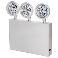 LED Emergency Light - NYC Approved - 3 Adjustable Lamp Heads - Emergency Battery Backup - Fire Resistant - Topaz
