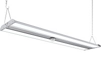 1x4 LED Linear High Bay with Optional Motion Sensor | 11,500-23,000 Lumens | Selectable Wattage | 5000 Kelvin | Dimmable, 120-277V | EPC