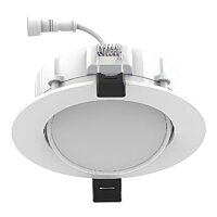 4" 8W Round Gimbaled LED Downlight - Selectable CCT, 710 Lumen Max, White Housing | Keystone