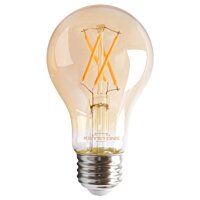 Keystone 5W A19 LED Light Bulb - 450 Lumens - 2200K - E26 Base - Amber Colored Lens - Dimmable - 120V