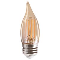 Keystone 5.5W CA11 LED Light Bulb - 500 Lumens - 2200K - Amber Lens - E26 Base - >80 CRI - 120V