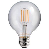 Keystone 5.5W G25 LED Light Bulb - 500 Lumens - 3000K - Clear Lens - E26 Base - ≥90 CRI - 120V