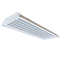 LED Low Bay - 4ft 6 Tube Industrial Lighting Fixture, 100-277V (Fixture Only)