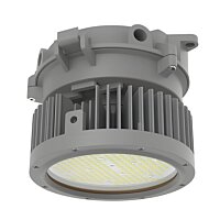 80W LED Explosion Proof Round Light | Class I Division II | 12,000 Lumens, 5000K, Dimmable, 120-277V | MaxLite HLRM Series