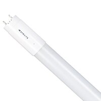 Closeup view of a Straits Lighting NX Series 4 foot LED T8 tube light with two prongs on the end