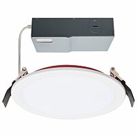 Satco 6" Fire Rated Circular LED Downlight - 13W, 1050 Lumens, Selectable CCT