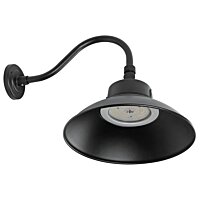 Satco LED Gooseneck - 30W/40W/50W, 3300 - 5500 Lumens, Selectable Power & CCT, 120-277V, Includes Photocell | Black