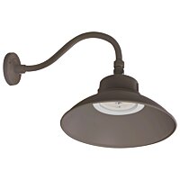 Satco LED Gooseneck - 30W/40W/50W, 3300 - 5500 Lumens, Selectable Power & CCT, 120-277V, Includes Photocell | Bronze