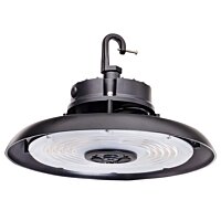 150W/180W/200W LED UFO High Bay | 22,900-30,500 Lumens, Selectable Power and CCT, 120-277V, Black or White | Topaz