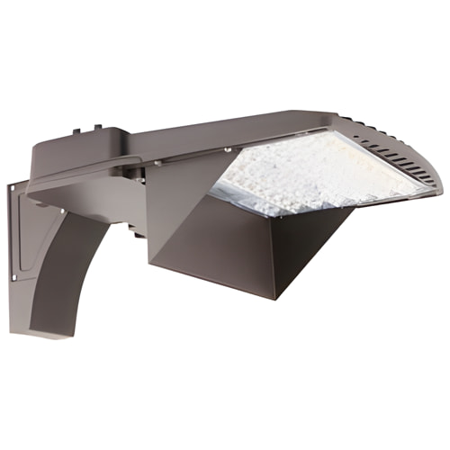 LED Flood Light with a glare visor to avoid light bleed to behind