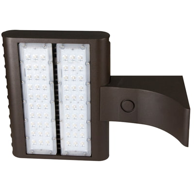 LED flood lights that project illumination on parking lots of hospitals and healthcare facilities